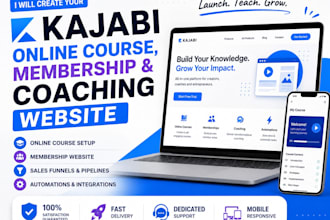 create your kajabi online course, membership and coaching website