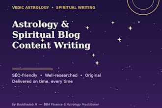 write engaging astrology and spiritual blog content