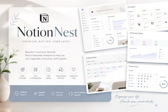 design custom aesthetic notion templates and dashboards