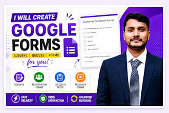 create google forms, online surveys forms and questionnaires for you