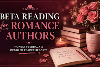 beta read your romance novel and provide honest feedback