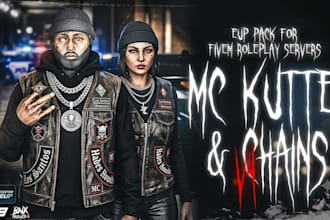 fivem clothing, eup mc kutties vests chains for fivem roleplay servers
