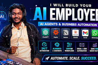 build an ai employee, ai agent, chatbot, and business automation system