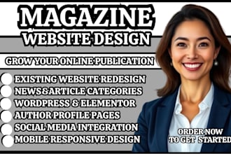 build wordpress blog website news magazine, digital magazine, editorial website