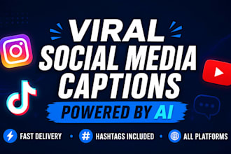 write viral social media captions using ai for instagram tiktok and youtube