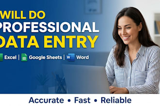 bookkeeping, accounting and financial data entry in excel