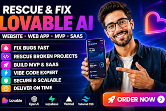 rescue fix lovable ai website lovable web app lovable dev saas mvp vibe code