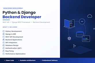 develop python django rest apis and backend applications