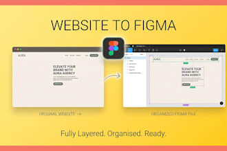 recreate or clone website dashboard UI UX design in figma