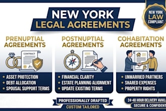 draft new york prenup, postnup, and cohabitation agreements