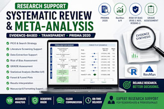 assist with systematic review and meta analysis research