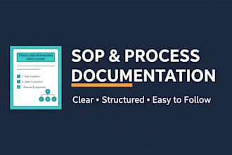 create clear sops and process documentation