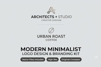 design a modern logo and brand guide