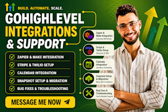 be your gohighlevel expert for gohighlevel integration and ghl support