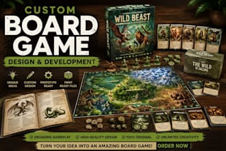 design board game, card game, tabletop game, rulebook