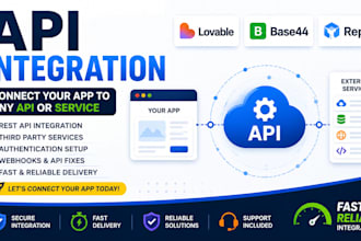 api integration replit api base44 lovable api API api integration service