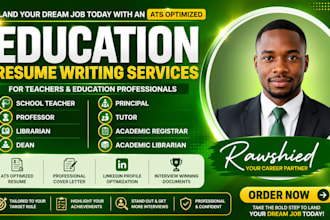 write ats teacher resume, academic resume,  professor education resume, CV