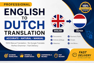 professionally translate PDF documents from english to dutch