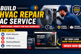 build wix hvac repair website ac heating contractor business website