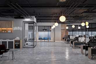 renovate office architectural 3d rendering,furniture layout design,autocad draft