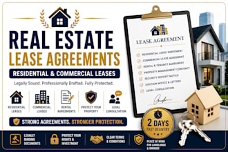 draft residential lease commercial lease rental agreement or property contract