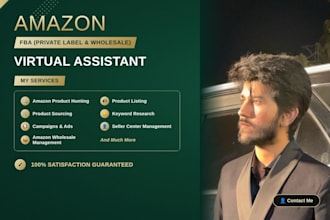 be your amazon fba consultant,fba virtual assistant, fba pl
