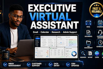 be your executive virtual assistant for admin, canva, notion business support