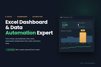 create excel dashboard and automate your data