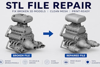 repair stl files and make 3d models print ready for 3d printing