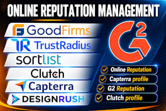 online reputation management g2 clutch capterra gmb bbb designrush sourceforge