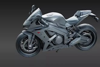 design custom motorcycle and helmet 3d cad models