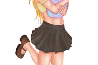 create a character full color illustration