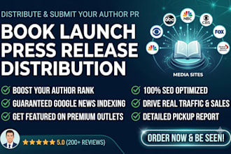 distribute book launch author pr press release submit