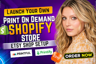 do printiful printify shopify print on demand store etsy shop pod shopify store