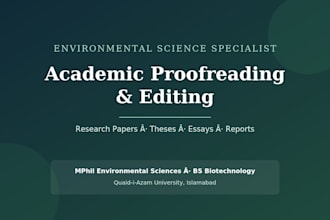proofread and edit your environmental science or biology research paper