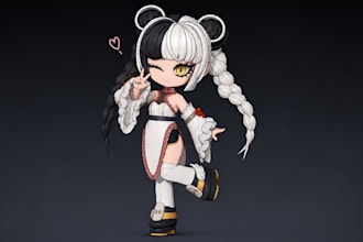 create a 3d chibi model