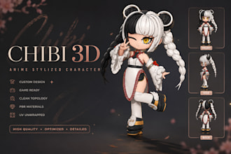 sculpt a premium anime chibi character for 3d printing