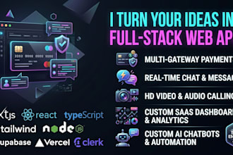 develop a scalable full stack web application or saas mvp