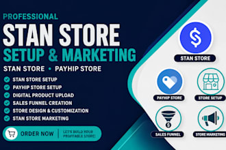 setup stan store, payhip store stan store marketing
