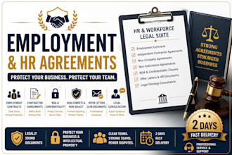 draft employment contract independent contractor agreement nda and HR documents