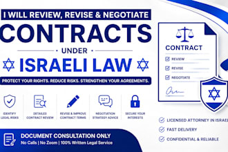 review, revise and negotiate contracts under israeli law