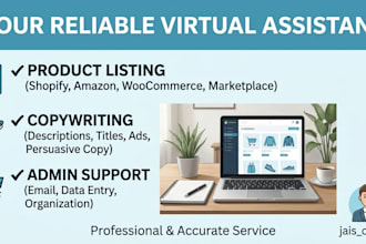 be your virtual assistant for product listing and copywriting