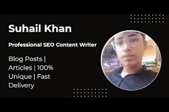 write professional SEO blog posts and articles