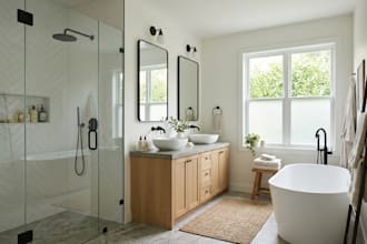 design and render bathroom, shower, vanity and laundry room 3d models