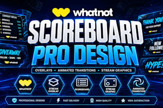 design custom whatnot  scoreboards,overlays, and animated transitions