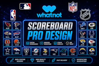 design custom whatnot  scoreboards,overlays, and animated transitions