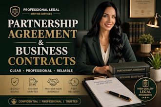 draft a professional partnership agreement and business contract