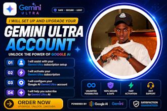 set up upgrade your gemini ultra account