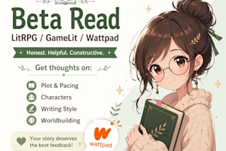 beta read your royal road fiction or litrpg novel