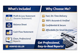 prepare US verified CPA financial statement CPA profit and loss income letter